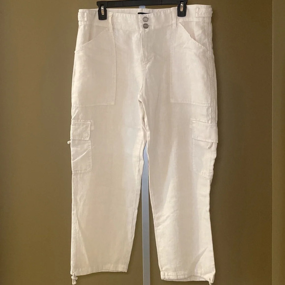Sanctuary Terrain linen crop pants in color Dune. Women's 32 waist. NWT - Picture 2 of 6